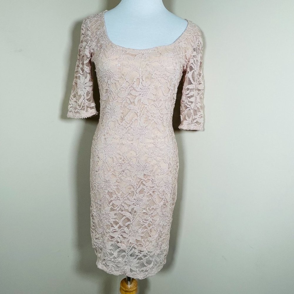 Reign On Pink Lace and Sequin Dress Size S